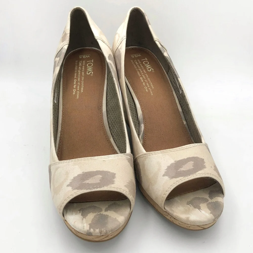 Toms Canvas Watercolor Wedges